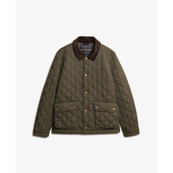 Kurtka puchowa Superdry Estate. Zielone kurtki męskie Superdry., s, z aplikacjami, z puchu, eleganckie, bez kaptura. Za 474.50 zł.