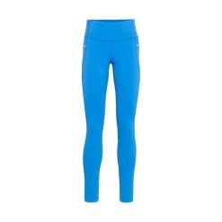 Damskie legginsy Kari Traa Nia. Niebieskie legginsy damskie Kari Traa, l, bez wzorów, z elastanu, z standardowym stanem, na fitness i siłownię. Za 472.00 zł.