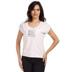 Damska bawełniana koszulka Kilpi ROANE-W. Białe t-shirty damskie Kilpi, bez wzorów, z bawełny, klasyczne, bez kołnierzyka. Za 70.90 zł.
