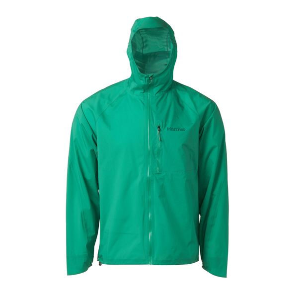 Kurtka przeciwdeszczowa męska Marmot Superalloy Bio Rain. Zielone kurtki sportowe męskie Marmot, m, bez wzorów, trekkingowe. Za 399.99 zł.