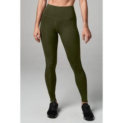 Legginsy sportowe damskie STRONG ID Essential z wysokim stanem. Zielone legginsy damskie STRONG ID, xs, bez wzorów, z materiału. Za 149.99 zł.
