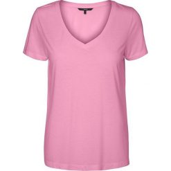 Vero Moda Koszulka damska Spicy V-neck Ss Top Color Pryzmat Pink (rozmiar M). Różowe t-shirty damskie Vero Moda, m, bez wzorów, bez kołnierzyka. W wyprzedaży za 28.00 zł.