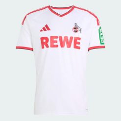 Koszulka domowa 1. FC KOELN 26/27. Białe koszulki sportowe męskie Adidas, s, z aplikacjami, z dzianiny, bez kołnierzyka, bez ramiączek, do piłki nożnej, climacool (adidas). Za 439.00 zł.