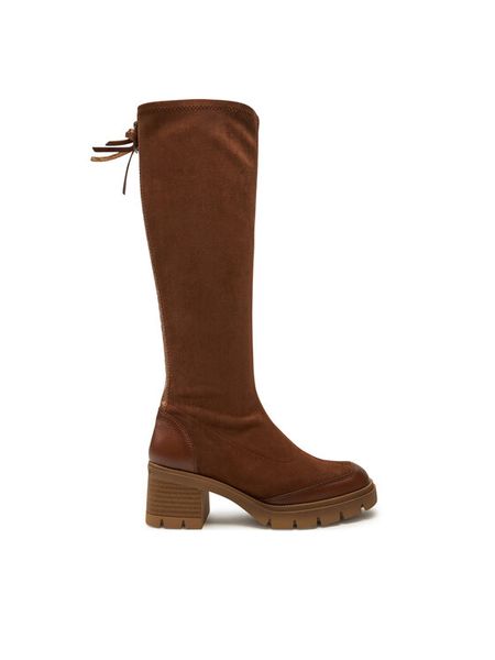 Hispanitas Kozaki HI243682 Brązowy. Brązowe kozaki damskie Hispanitas, z materiału, bez obcasa, na słupku. Za 959.99 zł.