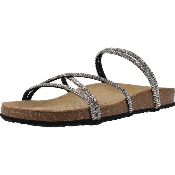 Sandały GEOX D BRIONIA R Czarny. Czarne obuwie sportowe damskie Geox, bez wzorów, z syntetyku, bez obcasa, bez zapięcia. Za 263.99 zł.
