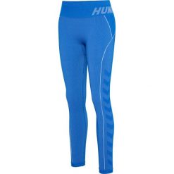 Legging bezszwowa kobieta Hummel Te Christel. Niebieskie legginsy damskie Hummel, bez wzorów, na fitness i siłownię. Za 151.00 zł.