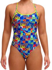 Strój kąpielowy jednoczęściowy FUNKITA Bored Games - Diamond Back. Kostiumy jednoczęściowe damskie FUNKITA, l, bez wzorów, z materiału, klasyczne, na fitness i siłownię. Za 259.00 zł.