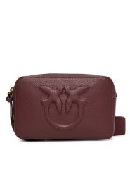 PINKO Torebka Carrie Camera Bag Classic PE 25 PLTT 104336 A29Q Bordowy. Czerwone listonoszki damskie Pinko, bez wzorów, ze skóry, bez dodatków. Za 1,149.00 zł.