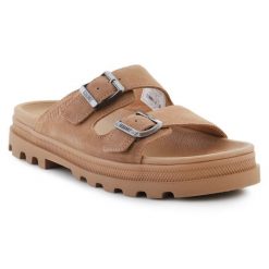 Klapki Palladium Dunelite Riviera Sde 74455-252-M brązowe. Brązowe klapki damskie bez wzorów, ze skóry, eleganckie, bez obcasa. Za 531.19 zł.