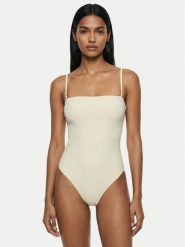 Calvin Klein Swimwear Strój kąpielowy LV00Q62709 Écru. Kostiumy jednoczęściowe damskie Calvin Klein Swimwear, l, bez wzorów, z syntetyku. Za 449.99 zł.