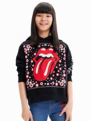 Desigual Bluza 23WGSK08 Czarny Regular Fit. Czarne bluzy dla dziewczynek Desigual, bez wzorów, z bawełny, bez ramiączek, bez kaptura. Za 169.99 zł.