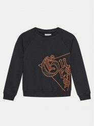 Guess Bluza L4BQ00 KAD74 Czarny Regular Fit. Czarne bluzy dla chłopców Guess, z aplikacjami, z bawełny, bez ramiączek, bez kaptura. Za 109.99 zł.