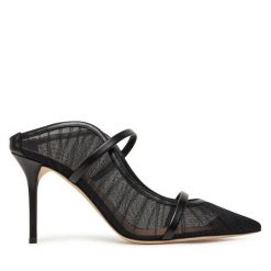 Klapki MALONE SOULIERS. Czarne klapki damskie MALONE SOULIERS, bez wzorów, bez obcasa. Za 1,879.00 zł.