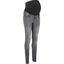 Dżinsy ciążowe z perełkami bonprix jasnoszary denim. Jeansy damskie bonprix. Za 89.99 zł.
