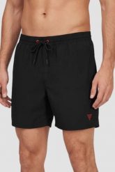 GUESS Czarne męskie kąpielówki New Basic, Rozmiar S. Czarne kąpielówki męskie Guess, l, z aplikacjami. Za 259.99 zł.