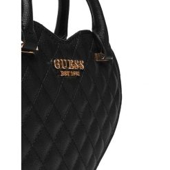 Torebka Guess. Czarne torebki do ręki damskie Guess, z aplikacjami, klasyczne, bez dodatków. Za 589.99 zł.