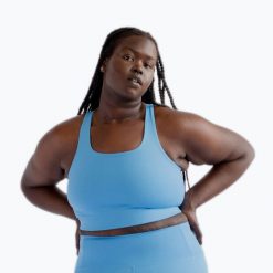 Biustonosz Girlfriend Collective Paloma. Niebieskie obuwie sportowe damskie GIRLFRIEND COLLECTIVE, bez wzorów, na fitness i siłownię. Za 257.50 zł.