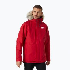Kurtka puchowa męska Helly Hansen Coastal 3.0 Parka. Czerwone kurtki sportowe męskie Helly Hansen, m, bez wzorów, z puchu, trekkingowe. W wyprzedaży za 1,021.50 zł.