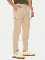 Tommy Jeans Spodnie materiałowe Austin DM0DM19489 Beżowy Regular Fit. Brązowe spodnie materiałowe męskie Tommy Jeans, m, bez wzorów, z bawełny. Za 269.99 zł.