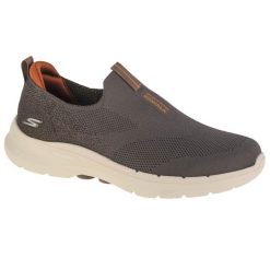 Buty sportowe Sneakersy męskie, Skechers Go Walk 6. Brązowe buty sportowe męskie Skechers, bez zapięcia, trekkingowe. Za 369.99 zł.