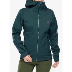 Kurtka przeciwdeszczowa damska Black Diamond Fineline Stretch Shell. Zielone kurtki sportowe damskie Black Diamond, bez wzorów, bez kaptura, trekkingowe. Za 681.00 zł.