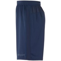 Szorty przedstawienie Uhlsport. Niebieskie szorty męskie Uhlsport, s, bez wzorów, z materiału. Za 139.50 zł.