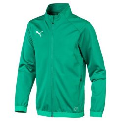 Bluza sportowa dla chłopca Puma Liga Training Jacket. Zielone bluzy dla chłopców Puma, bez wzorów, z dresówki, sportowe, do piłki nożnej. W wyprzedaży za 110.25 zł.
