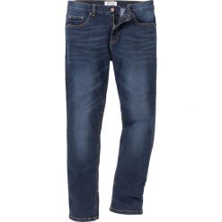Dżinsy ze stretchem Slim Fit Straight bonprix ciemnoniebieski "used". Jeansy męskie marki Giacomo Conti. Za 89.99 zł.