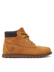 Timberland Trapery Pokey Pine 6In Boot A125Q/TB0A125Q2311 Brązowy. Brązowe buty zimowe chłopięce Timberland, bez wzorów, z nubiku, bez zapięcia. Za 399.99 zł.