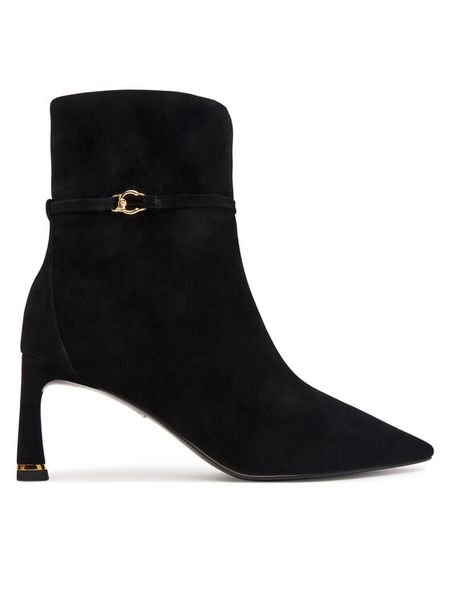 Coccinelle Botki C-look Suede E4 VTL 11 01 01 Czarny. Czarne botki damskie Coccinelle, ze skóry, bez obcasa, na słupku, bez zapięcia. Za 1,299.00 zł.