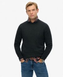 Superdry Essentials Cotton Jumper – Sweter z organicznej bawełny, relaxed fit. Szare swetry przez głowę męskie Superdry., xl, bez wzorów, z bawełny, bez kołnierzyka. Za 329.30 zł.