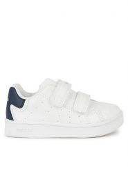 Geox Sneakersy B Eclyper Boy B365LA 000BC C0899 Biały. Białe buty sportowe chłopięce Geox, bez wzorów, ze skóry, bez zapięcia. Za 129.99 zł.