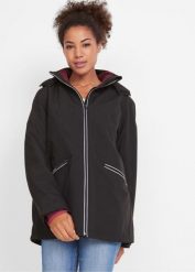 Kurtka funkcyjna outdoorowa 3 w 1 z bluzą z polaru. Czarne kurtki damskie bonprix, s, bez wzorów, z polaru, bez kaptura. Za 389.99 zł.