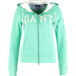 GANT FULL ZIP HOODIE Bluza rozpinana spearmint. Bluzy damskie marki GANT. W wyprzedaży za 377.40 zł.