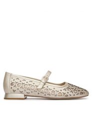 Caprice Baleriny 9-22511-46 Srebrny. Szare baleriny damskie Caprice, bez wzorów, ze skóry, bez obcasa. Za 275.99 zł.