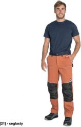 CERVA Spodnie robocze męskie CERVA Stirling Stretch, letnie, elastyczne, z kieszeniami, wentylacją i elementami odblaskowymi - ceglasty 42. Czerwone spodnie sportowe męskie CERVA, na lato, m, bez wzorów. Za 127.24 zł.