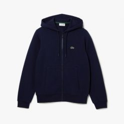 Bluza sportowa męska Lacoste SH9626 00 166 rozpinana. Niebieskie bluzy męskie Lacoste, m, bez wzorów, bez kaptura. Za 319.00 zł.