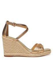 MICHAEL Michael Kors Espadryle Mandy Wedge 40R5MAMS2M Złoty. Żółte sandały damskie MICHAEL Michael Kors, bez wzorów, ze skóry, bez obcasa, bez zapięcia. Za 399.99 zł.