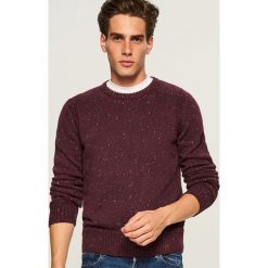 Sweter - Bordowy. Czerwone swetry przez głowę męskie Reserved. Za 159.99 zł.