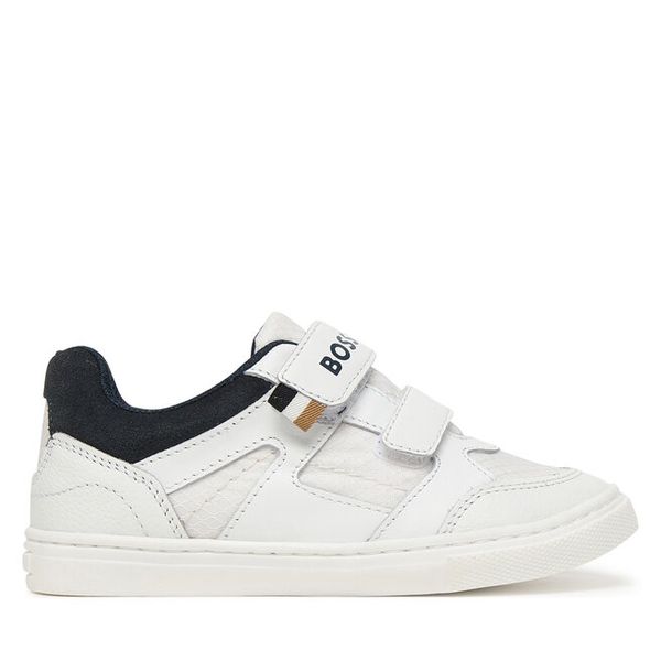 Sneakersy BOSS. Białe trampki i tenisówki chłopięce Boss, bez wzorów, bez zapięcia. Za 321.99 zł.