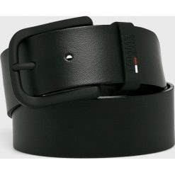 Tommy Jeans - Pasek skórzany. Czarne paski damskie Tommy Jeans, w paski, z jeansu. Za 199.90 zł.