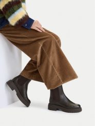 Lasocki Sztyblety CEO-RST-WHETHER-02 Brązowy ciemny. Brązowe botki damskie Lasocki, ze skóry, bez obcasa, na płaskiej podeszwie, bez zapięcia. Za 269.99 zł.
