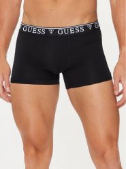Guess Bokserki U4YF00 KCD31 Czarny. Czarne bokserki męskie Guess, m, z aplikacjami, z bawełny. Za 75.00 zł.
