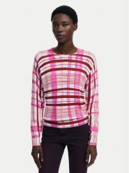 Desigual Sweter Noruega 25WWJF41 Czerwony Regular Fit. Czerwone swetry damskie Desigual, l, bez wzorów, z wiskozy, bez kołnierzyka, bez ramiączek, bez kaptura. Za 219.99 zł.