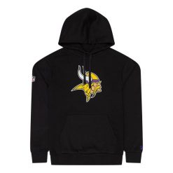 Bluza z kapturem Minnesota Vikings NFL. Czarne bluzy męskie New Era, m, bez wzorów, z bawełny, z kapturem. Za 246.10 zł.
