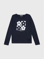 Tom Tailor Bluzka 1033895 Granatowy Regular Fit. Niebieskie bluzki dla dziewczynek Tom Tailor, bez wzorów, z bawełny, bez ramiączek. Za 39.99 zł.