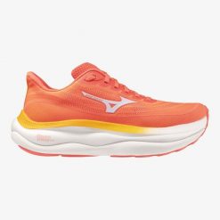 Damskie buty do biegania Mizuno Wave Sky 9. Białe obuwie sportowe damskie Mizuno, bez wzorów, z materiału, do biegania, mizuno wave. Za 755.85 zł.
