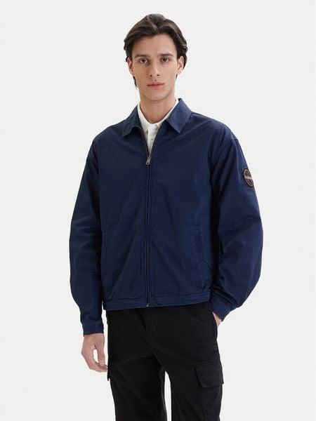 Napapijri Kurtka jeansowa A-Arrayanes NP0A4FI4 Granatowy Regular Fit. Niebieskie kurtki męskie Napapijri, m, bez wzorów, z bawełny, bez kaptura. Za 384.99 zł.