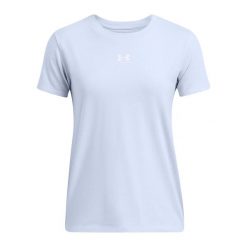 Koszulka damska Under Armour Rival Core. Niebieskie obuwie sportowe damskie Under Armour, bez wzorów, na fitness i siłownię. Za 89.99 zł.