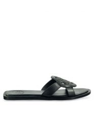 Gant Klapki 30561911 Czarny. Czarne klapki damskie GANT, bez wzorów, ze skóry, bez obcasa. Za 279.99 zł.